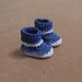 Dollhouse Miniature Slippers - Pair Blue and White