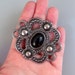 LARGE Salvaged Silver Tribal Necklace Pendant Or Belt Buckle Finding Craft Destash Scrapbooking