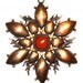 DESTASH - ART DECO Style Brushed Copper Tone Pendant Jewelry Making- Necklace - beading supplies