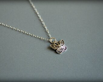 Butterfly Necklace in Sterling Silver