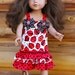 Ladybug Ruffle Dress for 18" Dolls-Fits American Girl, Journey Girls and Madame Alexander Dolls