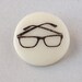 Glasses - handmade porcelaine brooch