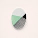 Oval N3 - Geometric Ceramic brooch
