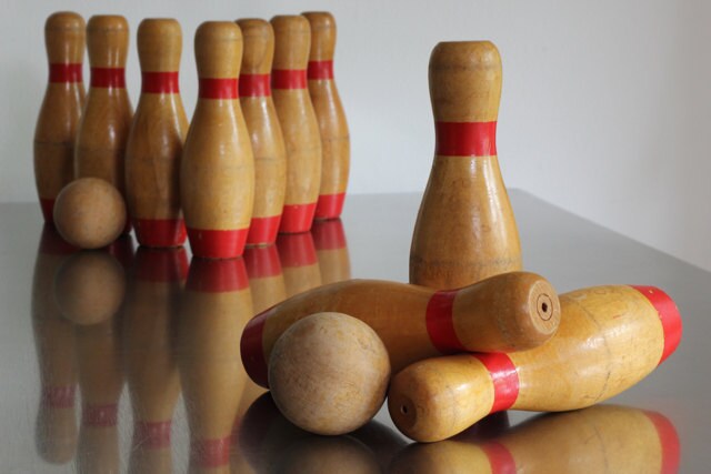 vintage bowling set