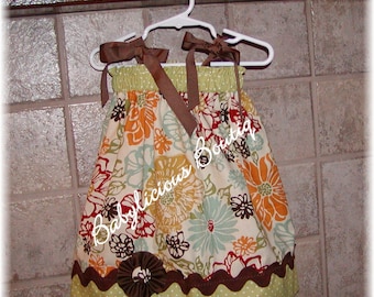 Girls Pillow Case Dress Infant toddler Custom..Blossoms..Get yours today