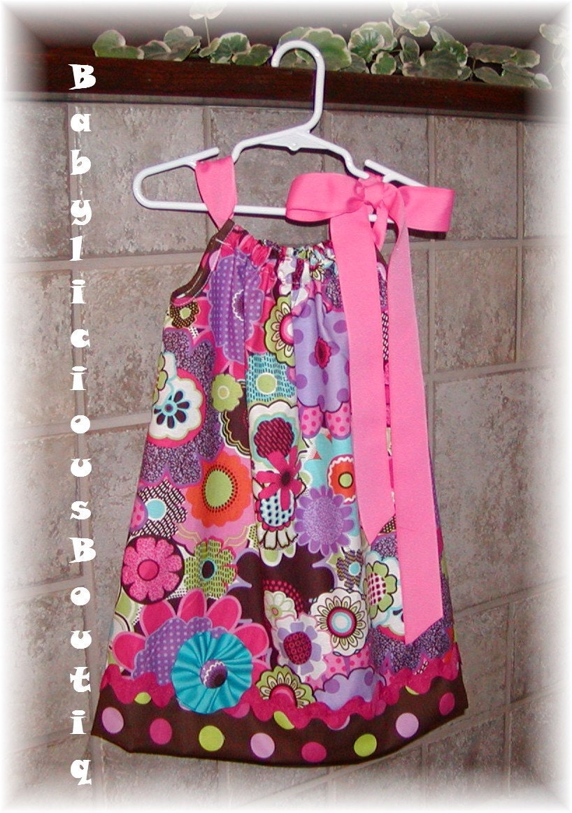 Girls dress pillowcase Infant toddler Custom..Poppin