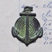Steampunk anchor with rope stamping, patina