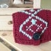 Handmade knitted women wallet-carpet design