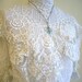 INCREDIBLE 1915 Titanic Edwardian French Lace Ornate Wedding Blouse Top - Magnificent Silk Roses Embrodery French Ruffles Ex Condition