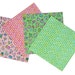 Double Sided Origami Paper - AlphabetPatterns, Plain Colors - 20 Sheets