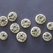 10 pc set of Light Yellow Embossed Marbles - Ceramic Mosaic Tiles