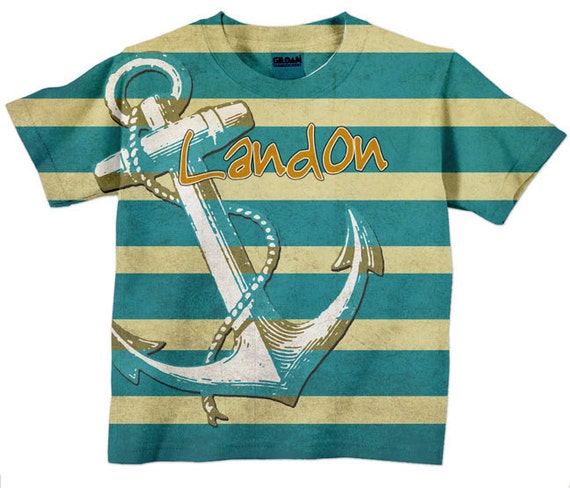 Boys Nautical T Shirt Personalized Anchor Childrens Clothing Boys Nautical T Shirt Personalized Anchor Childrens Clothing