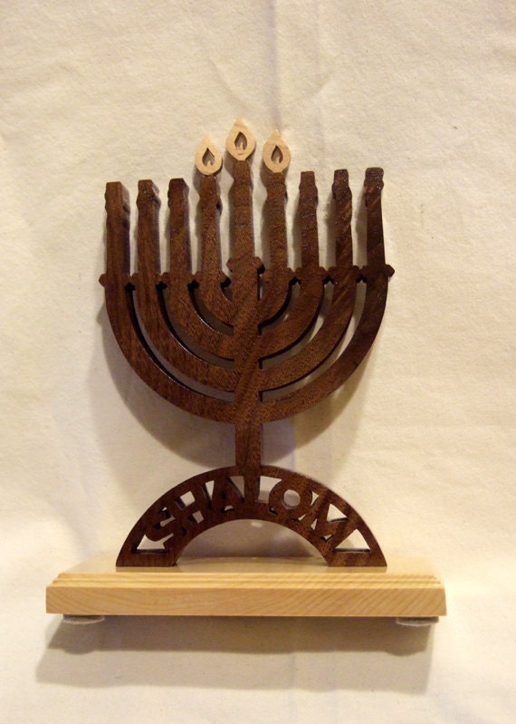 Items similar to Hanukkah Menorah in Wood on Etsy