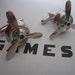 Geek-Tastic Steampunk Working/Spinning Propeller Cufflinks, SHINY SILVER