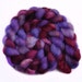 Handpainted roving - HIS EMINENCE - Blue Faced Leicester (BFL) wool spinning fiber, 4.0 ounces