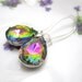 Rainbow pear earrings - iridis teardrop crystals on silver kidney earwires