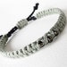 Army green knotted friendship bracelet with glass beads and adjustable knot, summer, beach, good luck bracelet,