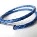 Hipster leather wrap bracelet in cobalt blue with silver plated magnetic clasp, midnight blue, double wrap bracelet