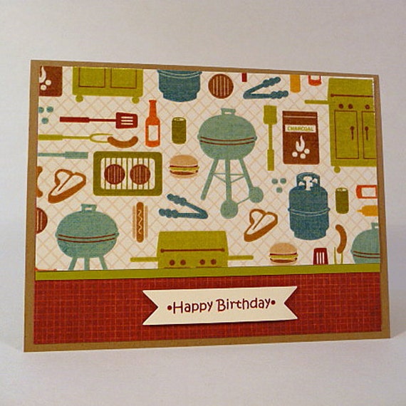 Guys Birthday Card Grill Master men boys masculine by CardSong