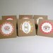Mini cards, set of six, lunchbox notes, humorous, comfort food, unisex, handstamped