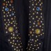 Vintage 1980's black cotton metal and jeweled jacket size large, made by exit 51 long