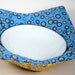 Pot holder - Kitchen Microwave Bowl Potholder - Yellow and Blue Fabric - Use For Ice Cream Too