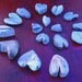 Lot of 16 Colorful Chunky Driftwood Heart Cut Outs Lake Michigan Supplies