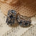 Vintage Blue Rhinestone Earrings