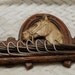 Vintage Horse with Horse Shoe Tie Rack