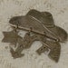 Vintage Sterling Silver Cowboy Hat with Dangles Brooch Pin