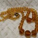 Vintage Amber Glass Bead Necklace with Sterling Clasp