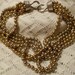 Vintage Givenchy Multi Strand Silver Tone Beaded Choker Necklace