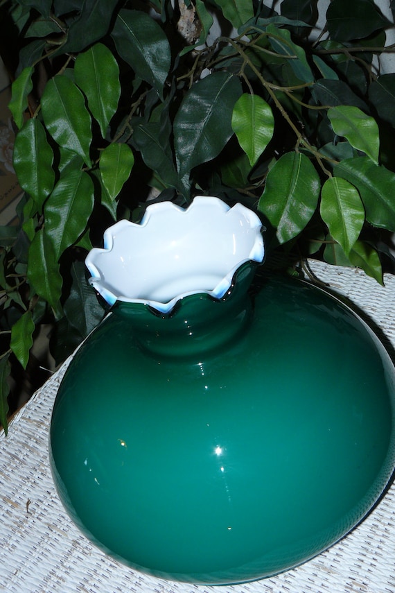 Antique Lamp Shade Hand Blown Glass Crystal by ACALIFORNIACACHE