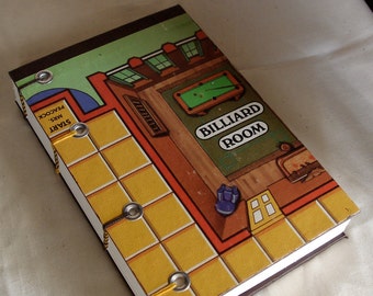 Clue Book Coptic Binding Upcycled Board Game Hand by ArsVerbi