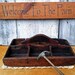 Old Primitive Wooden Nail/Tool Carrier - Great Patina