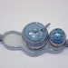 Vintage Blue Luster Spoon Salt Pepper Sugar Condiment
