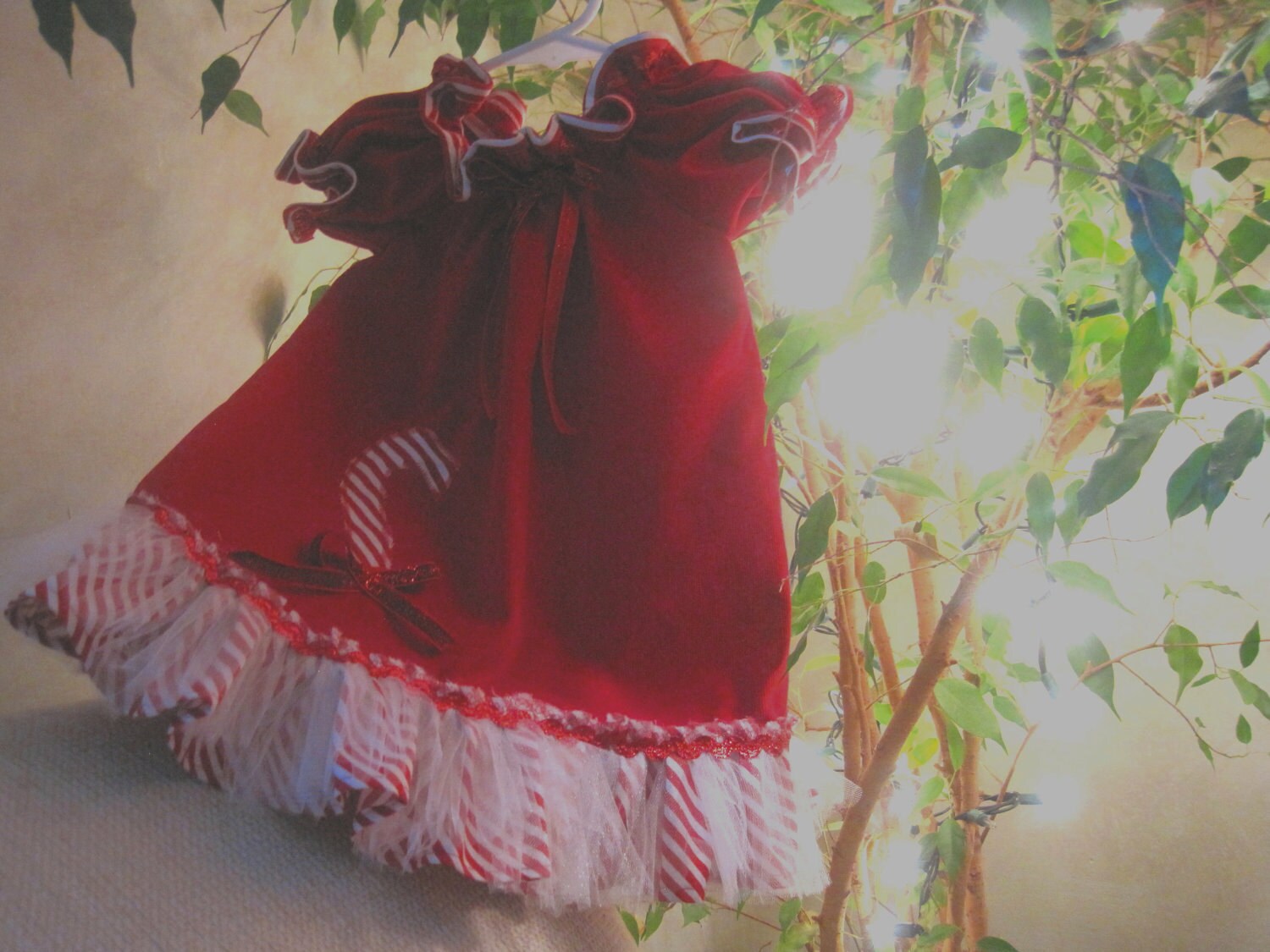 Christmas little Red Candy Cane dress for Toddler