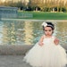 Reserved - K.Wyatt - Ivory Flower Girl Dress
