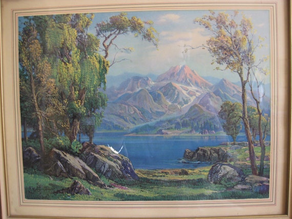 Items similar to Lithograph, F. Grayson Sayre, Landscape, Original ...