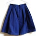 Vintage 1990s High Waisted Navy Blue Pleated Cotton Shorts Size S/M