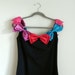 black wiggle dress with bow detail neckline, s-m