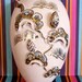 Vintage Kitsch 1950s Tilso Hand Painted Japan Pink Egg Wall Pocket