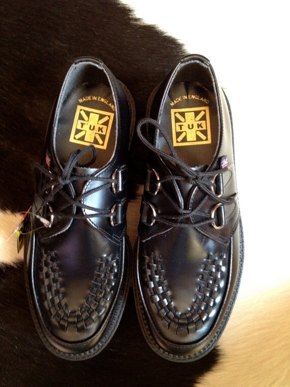 Vintage deadstock 1990's black TUK Creepers shoes upper