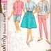 60's Wrap Skirt Blouse Pants Shorts Size 14 Simplicity 4949