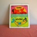 vintage 1970s UNDER and OVER wooden puzzle board