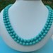 Vintage Richelieu Double Strand Necklace in Turquoise Blue