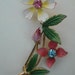 Vintage Enamel Flower Brooch - Pin Made in Austria