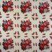 Vintage Tablecloth with Red and Green Roses - 1950's