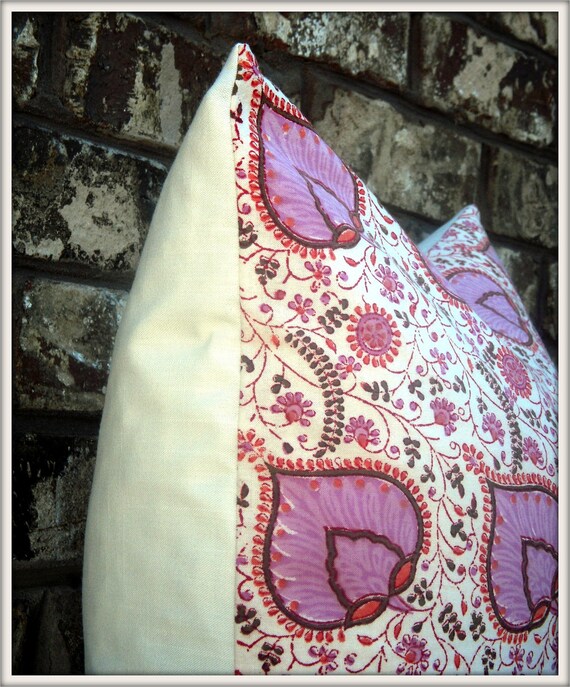 Indian Handmade BlockPrint Pillow Cover / by BertieWoodhouse