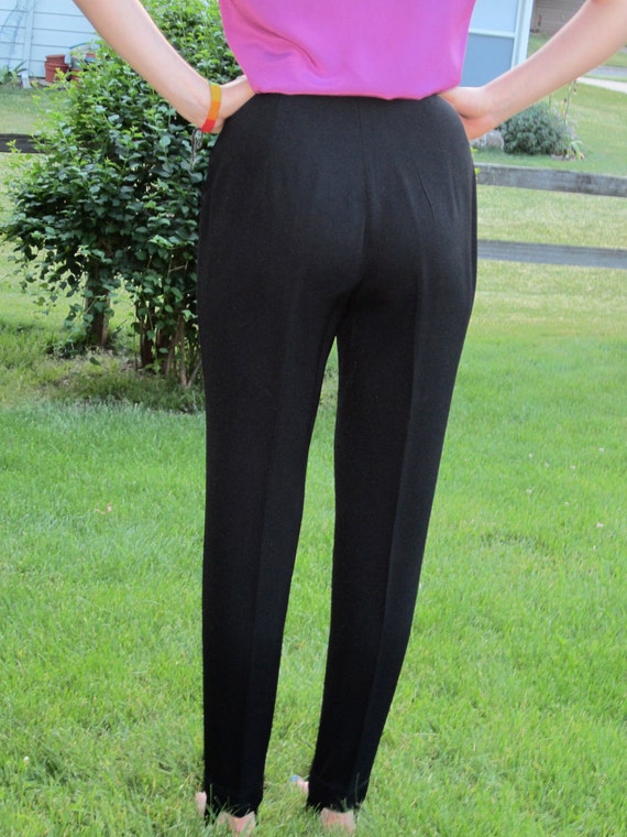 60s Vintage Black Stirrup Pants Hipster Cool